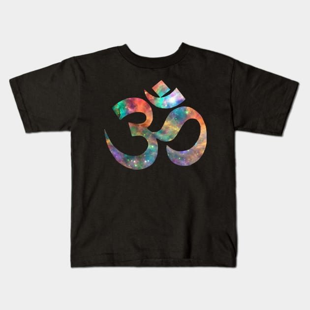 Cosmic Om Kids T-Shirt by GAz